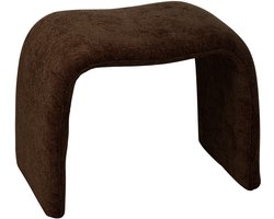 J-Line kruk N shape - textiel - donkerbruin