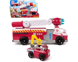 foto van PAW Patrol - Brandweerredding - Marshall's Brandweerwagen met Marshall-figuur, licht, lanceerder en geluidseffecten