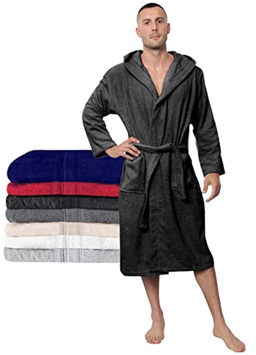Badjas voor Mannen van 100% Katoen - Zacht en Donzig met OEKO-TEX® Certificering