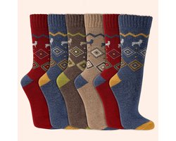 Wollen sokken | Alpacawol | Hygge sokken | Dames & Heren | Diverse maten | 6 paar