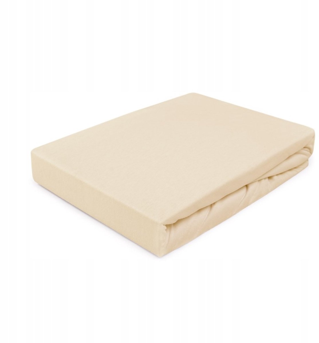 Jersey Hoeslaken 90x200cm, 100% Katoen, lichtbeige