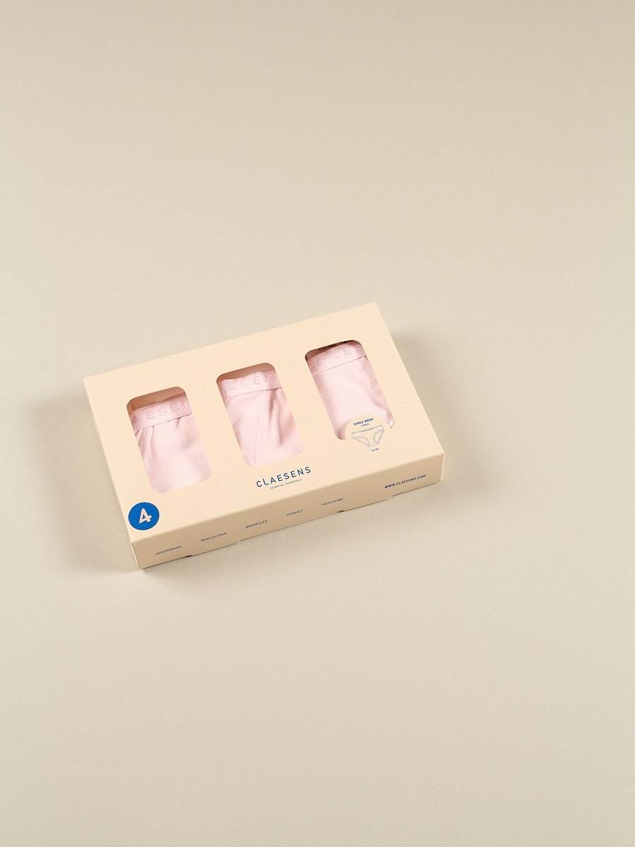 Claesen's® - Meisjes Slip 3-pack RozeCL 730-Pink-10