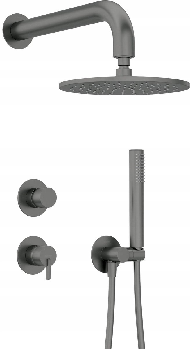 Deante Silia Titanium Inbouw Doucheset met Regendouchekop