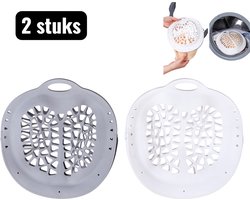 2 stuks - Waszak - Siliconen Waszak voor BH's - Ondergoedwaszak - Anti-Vervorming Wasbeschermer - Binnenwas Zak voor delicate Kleding - Wit, grijs
