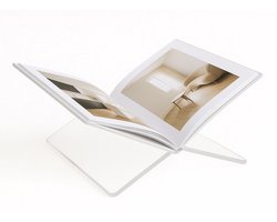 XEMM Boekenstandaard - Boekenhouder - Salontafelboek - Boekensteun - 34,5 x 24 x 14 cm - Acryl - Transparant