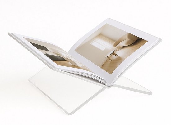 XEMM Boekenstandaard - Boekenhouder - Salontafelboek - Boekensteun - 34,5 x 24 x 14 cm - Acryl - Transparant