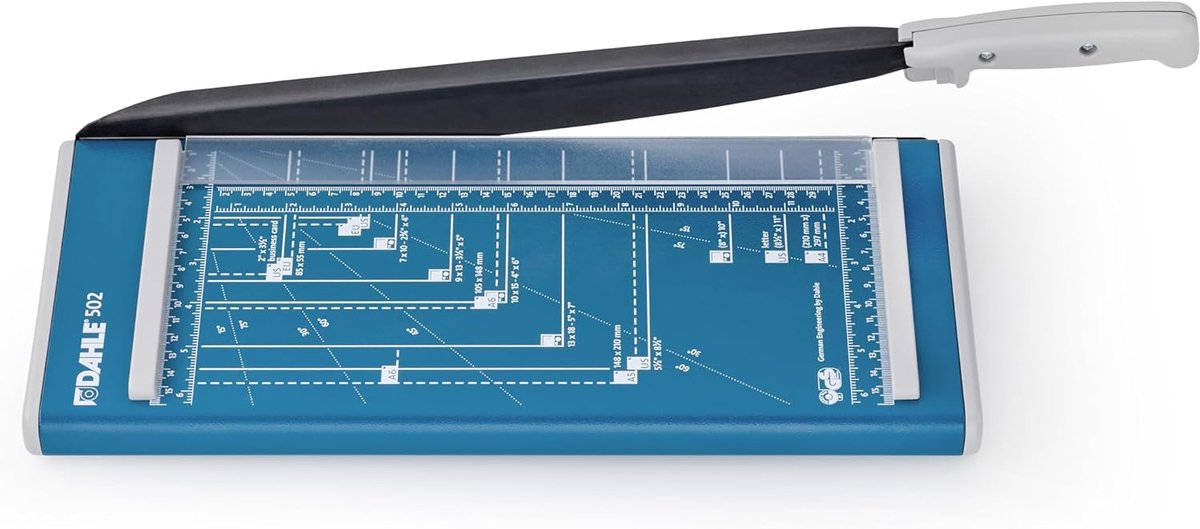 Papiersnijder Din A4 8 Vellen Snijvermogen - Blauw - Geschikt voor School en Kantoor