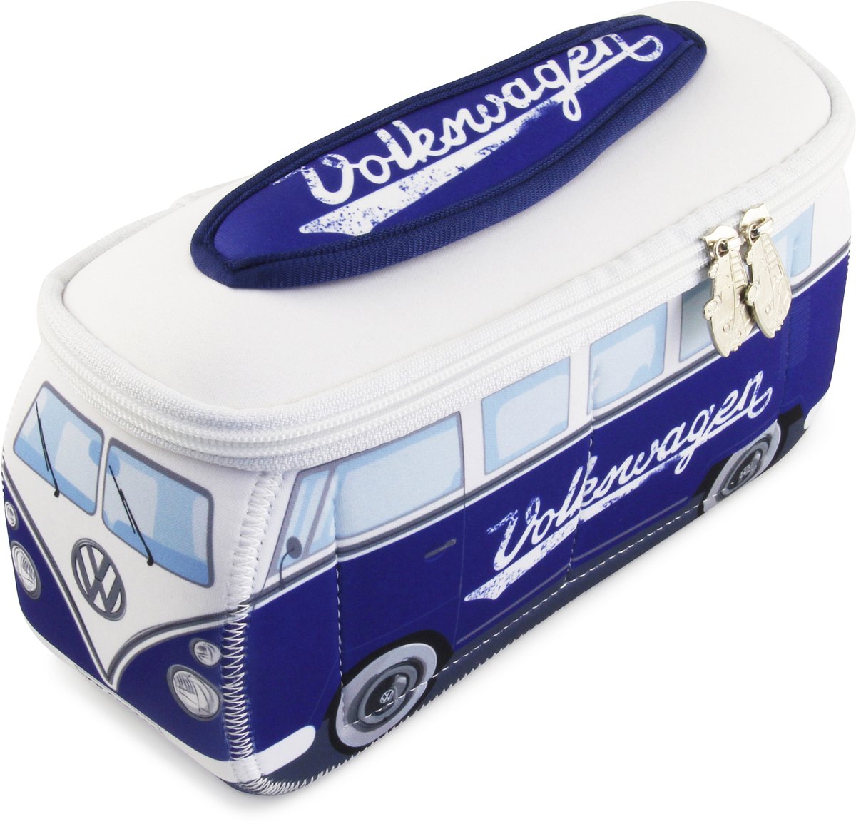 BRISA VW Collection - Volkswagen neopreen universele make-up-, cosmetica-, reisapotheek-tas in T1 Bulli Bus-design