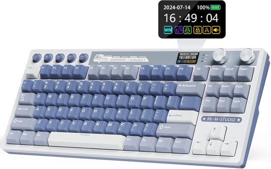Royal Kludge RKM87 - Mechanisch Gaming Toetsenbord - Draadloos - Gaming Keyboard - Met LCD-Scherm