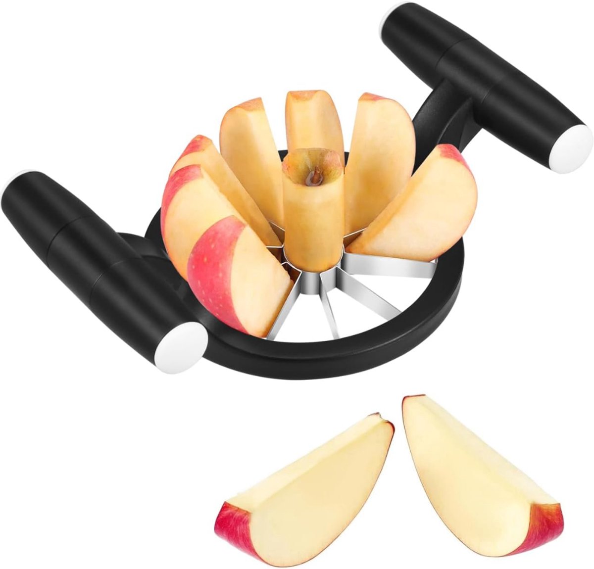 MMP® Appelsnijder - Appel Snijder - Zwart - 19cm x 12cm x 6cm