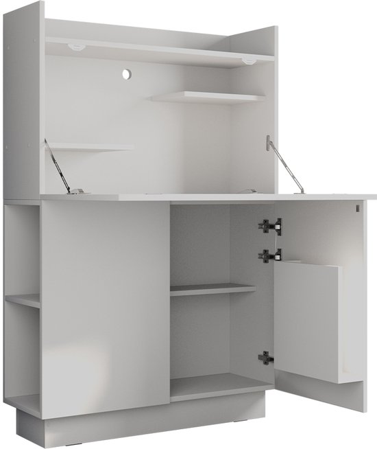 Vicco Alena Secretaire bureau – 85 x 27 cm Wit - Bol