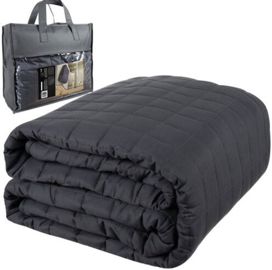 MOZY® - Couverture lestée - 200 x 220 cm - Anthracite - 10 kg - Double - Dekbed - Couverture - Couverture lestée