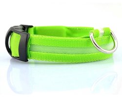 WVspecials Halsband voor hond met led verlichting - Groen - Maat L (40–52.5 cm) - lichtgevende hondenhalsband - Black Friday - Sinterklaas - Kerst