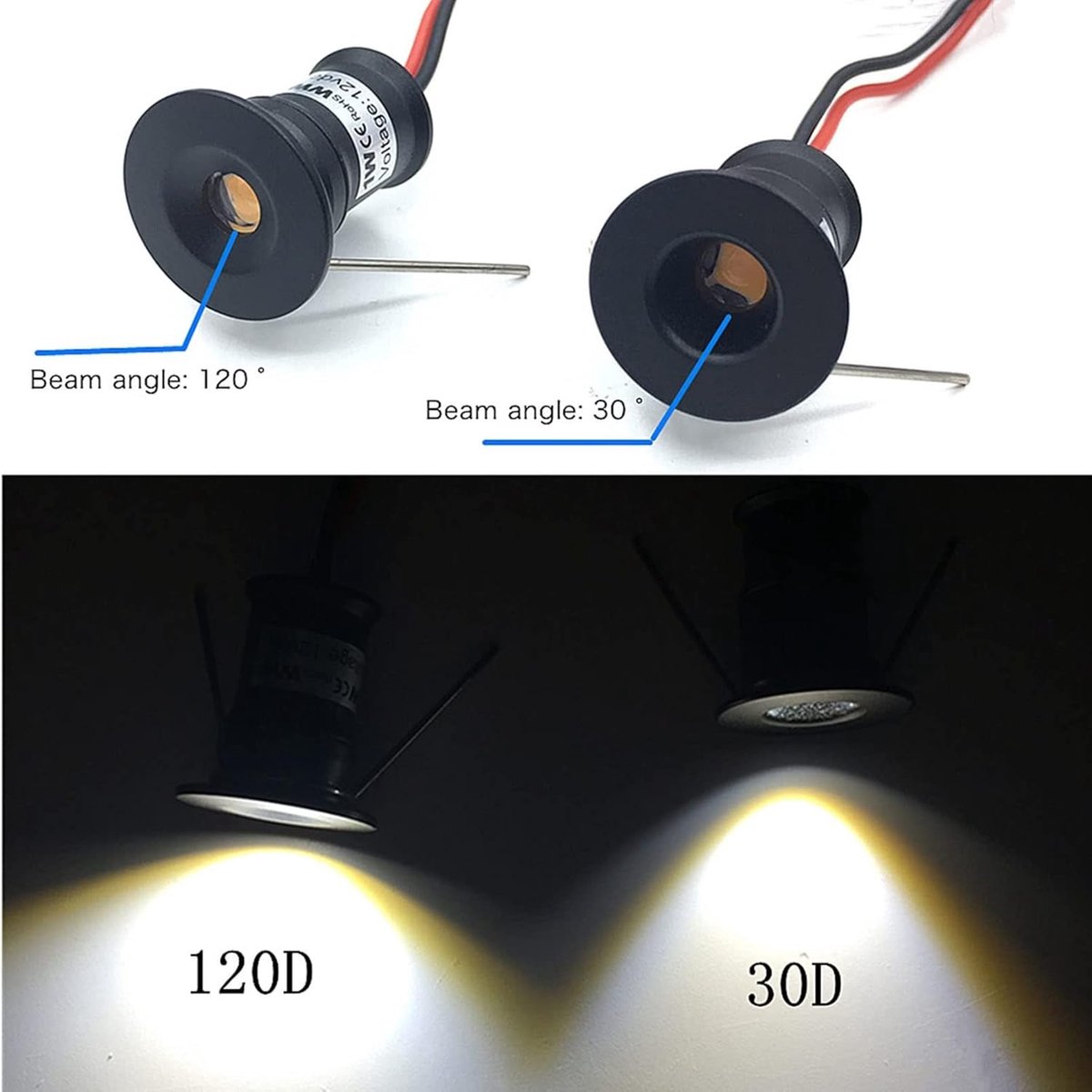 Mini Inbouwspots Set van 12 - Dimbare LED Downlights voor Binnen en Buiten