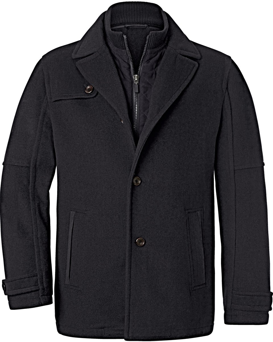 Jan Vanderstorm herren Jack - 56 - zwart - Plus Size