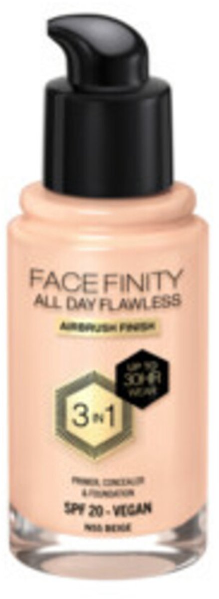 Max Factor - Facefinity All Day Flawless Foundation N55 Beige - 2 x 34 ml - Voordeelverpakking