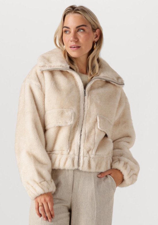 Veste Simple Wv-pi-fmink-25-3 Vestes - Manteau d'hiver - Écru - Taille L