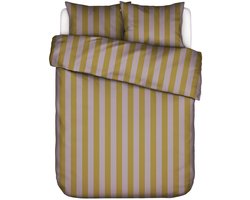 Essenza Minte Stripe Dekbedovertrek Pale purple - Olive - Lits-Jumeaux - 240x200/220 cm