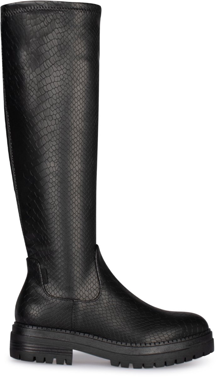 POSH by Poelman CYBELE Dames Laarzen - Zwart Met Dierenprint