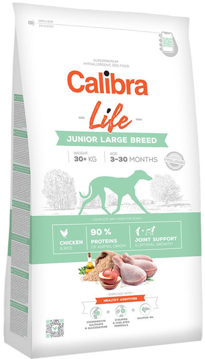 Calibra Calibra Dog Life Junior Large Breed - Kip - 2,5 kg