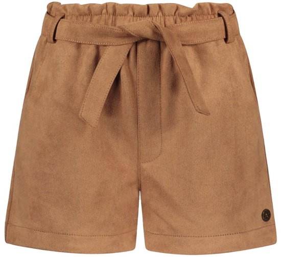Like Flo - Fay-Linn Flo girls fake leather short with shell belt camel - Camel - Maat 146