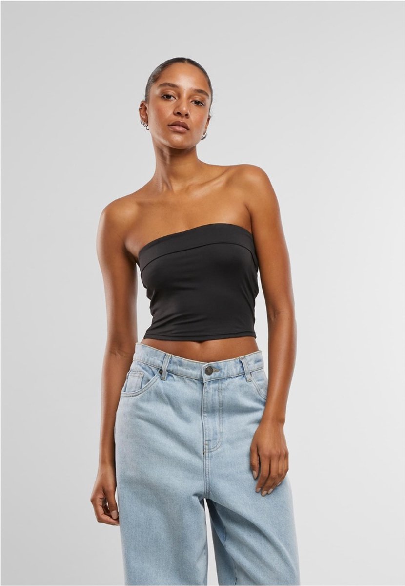 Urban Classics Bandeau CropTop Dames Top – XL Zwart