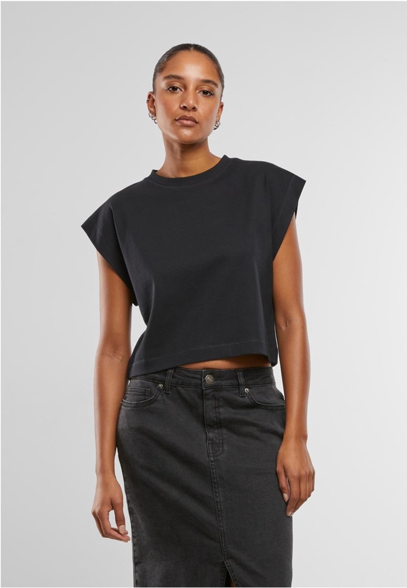 Urban Classics Oversized Boxy Heavy Crop top 4XL Zwart
