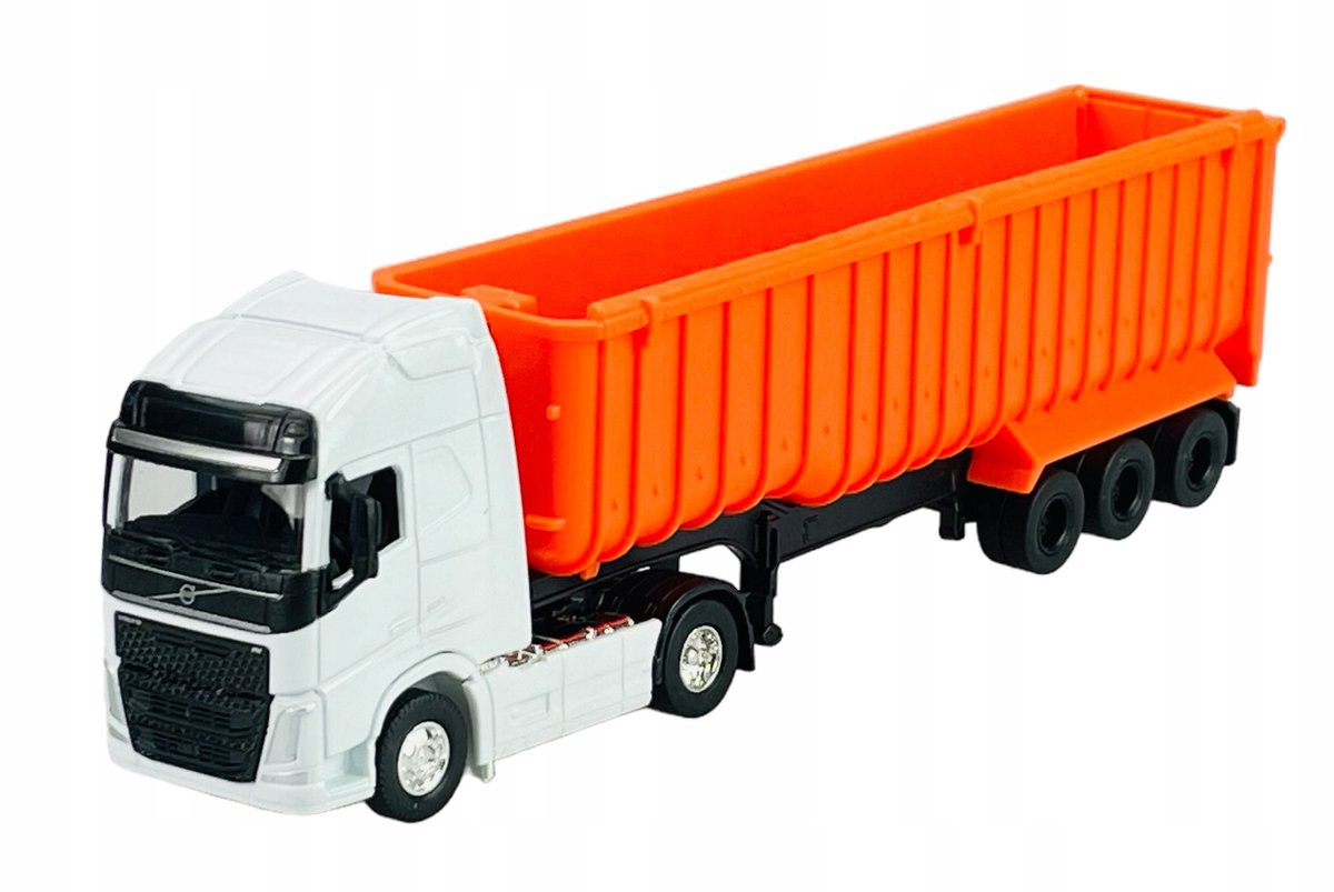 Welly Volvo FH Kipper Vrachtwagen 1:64 Metaal Wit Oranje