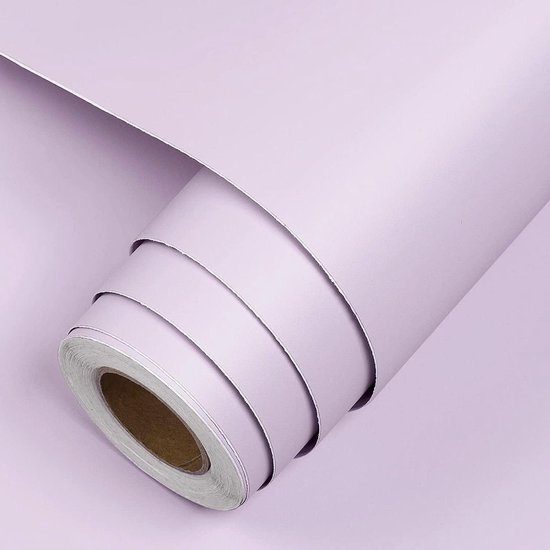Zelfklevende meubelfolie, mat behang, 40 x 550 cm, zelfklevende folie, mat, keukenfolie, kastfolie, waterdichte plakfolie voor keuken, pvc, decoratieve folie voor kasten, vensterbank