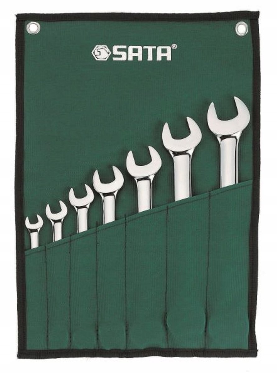 SATA Sleutelset 7-delig CrV 8-19 mm in koffer