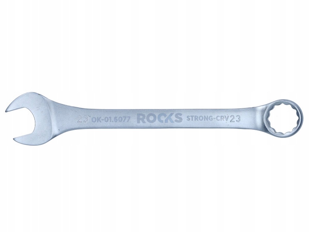 ROOKS Ringsleutel 23 mm, 31CrV3 staal, dubbel chroom, DIN 3113A