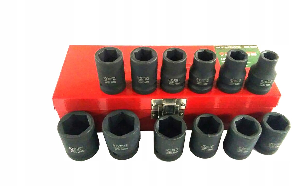 Rockforce Slagdoppenset 1/2" 10-24mm 12 Delig CR-MO Metaal