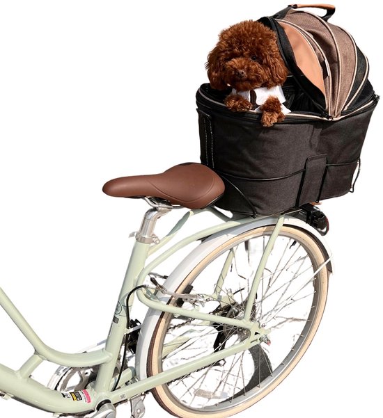 Eiito Hondenmand Voor De Fiets Met Gepatenteerde Anti Kantelhouder Hondenfietsmand Upgrade Versie