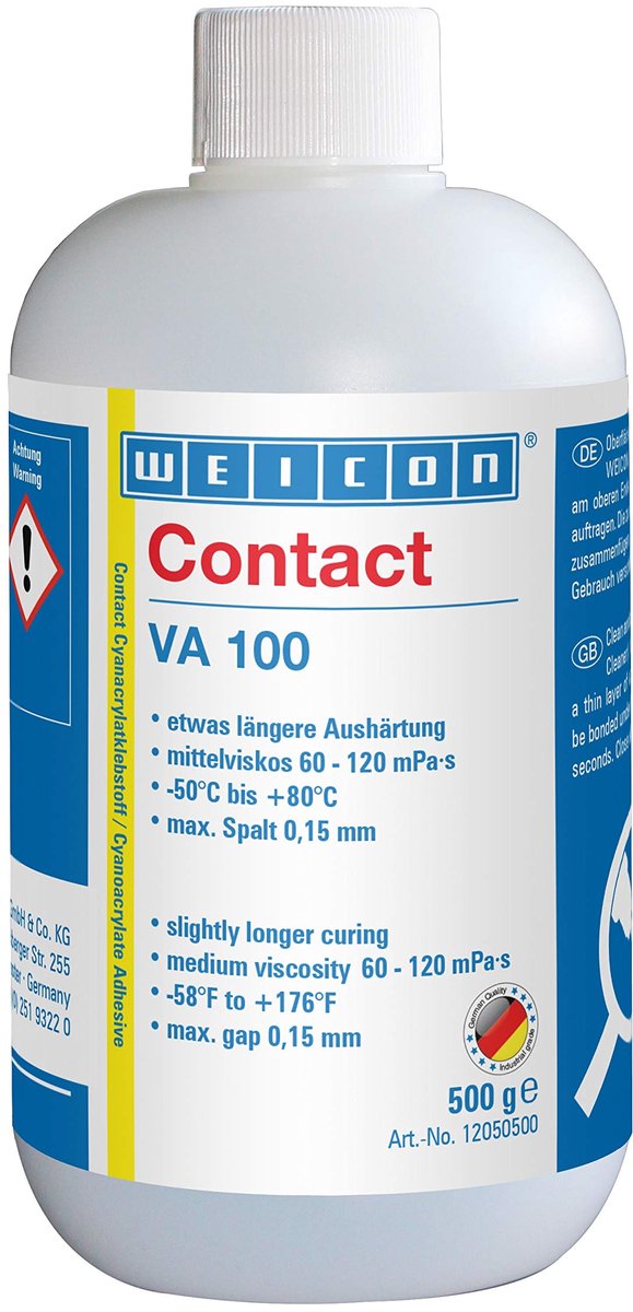 Weicon VA 100 – Universele cyanoacrylaatlijm – 500g – Voor metaal kunststof rubber