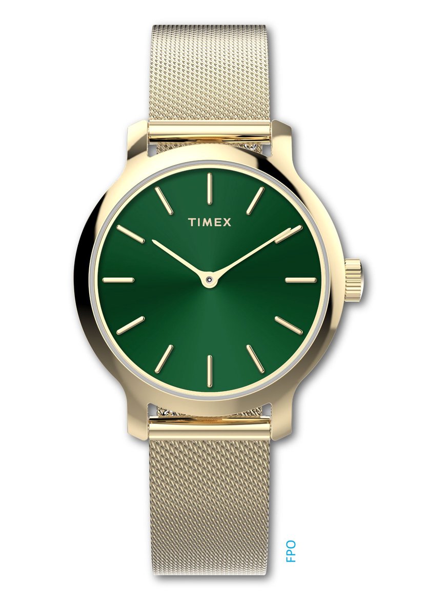 Timex Transcend Kwarts Analoog Horloge Gouden Toon Case: 100% Low Lead Brass | Armband: 100% Stainless Steel 31 TW2W87300AJ