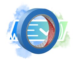 Maskingtape Uv | 8 Weken 25 Mm X 50 Mtr Blauw (afplaktape/verftape/schilderstape plakband)