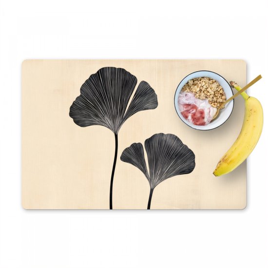 Napperons 6 pièces mix - 45x30 cm - Set de table en plastique - Beige - Abstrait - Paysage - Dessous de Assiettes - Décoration pour la table - Accessoires de décoration de table de Cuisine - Dessous de verre en Vinyl - Décoration de table