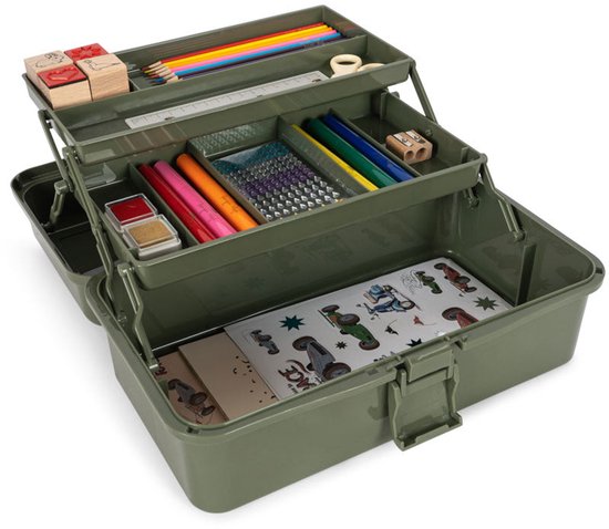 Konges Sløjd Creative Art Caddy - Boîte à outils créative - Olivine