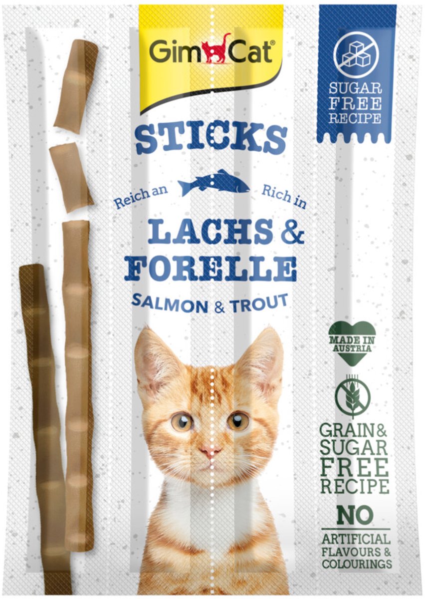 24x GimCat Sticks Zalm&Forel 4 stuks