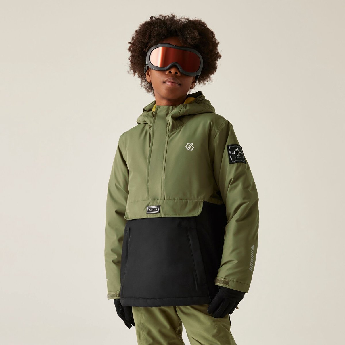 Freehand waterdichte ademende isolerende ski-jas voor kinderen Groen