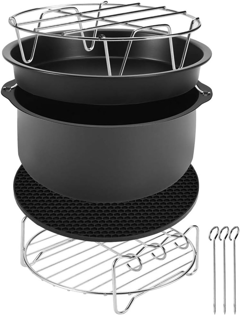 Heteluchtfriteuse Accessoires Set 8-delig bakset - zwart