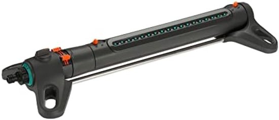 Foto: Aquazoom l zwenksproeier voor grote gazons besproeiing tot 350 m instelbaar bereik 7 21 m frostbestendig metalen filter zwart turquoise oranje