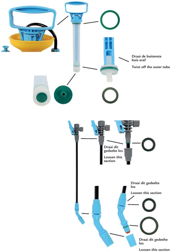 Talen Toos - Hendrik Jan - Reserve ringset - Voor drukspuit 5 liter van Merkloos	 — afbeelding 2
