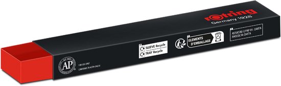 rOtring 300 Multipen 3-en-1 | stylo à bille et portemine | Pointe de crayon de 0 | Pointes de stylo bille à encre noire et rouge | Boîtier noir