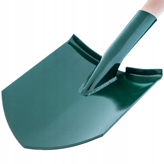 KADAX Schep, tuinspade voor harde en zachte vloeren, tuinschep met treprand, grafschep met houten steel, grafschep metalen blad (spits, T-greep) van Merkloos	 — afbeelding 2