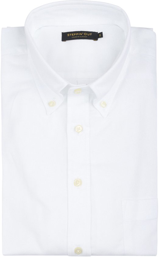 Steppin' Out Overhemd Twill Wit - Maat XL - Heren - Casual Shirt