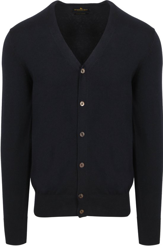 Gilet Steppin' Out Cachemire Bleu Marine - Taille M - Homme