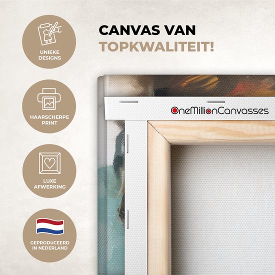 Tableau toile femme 60x90 cm - Décoration chambre adultes - Art moderne - Décoration murale toile toile abstraite - Toile murale cuisine - Photo sur toile - Tableau cuisine décoration maison - Décoration chambre abstraite - Hotel chic