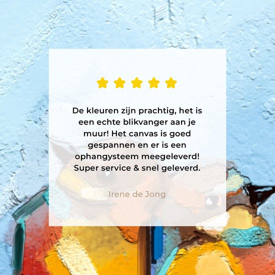 Toile - Peinture à l'huile - Vogels - Branche - Blauw - 40x80 cm - Décoration d'intérieur - Peintures sur toile