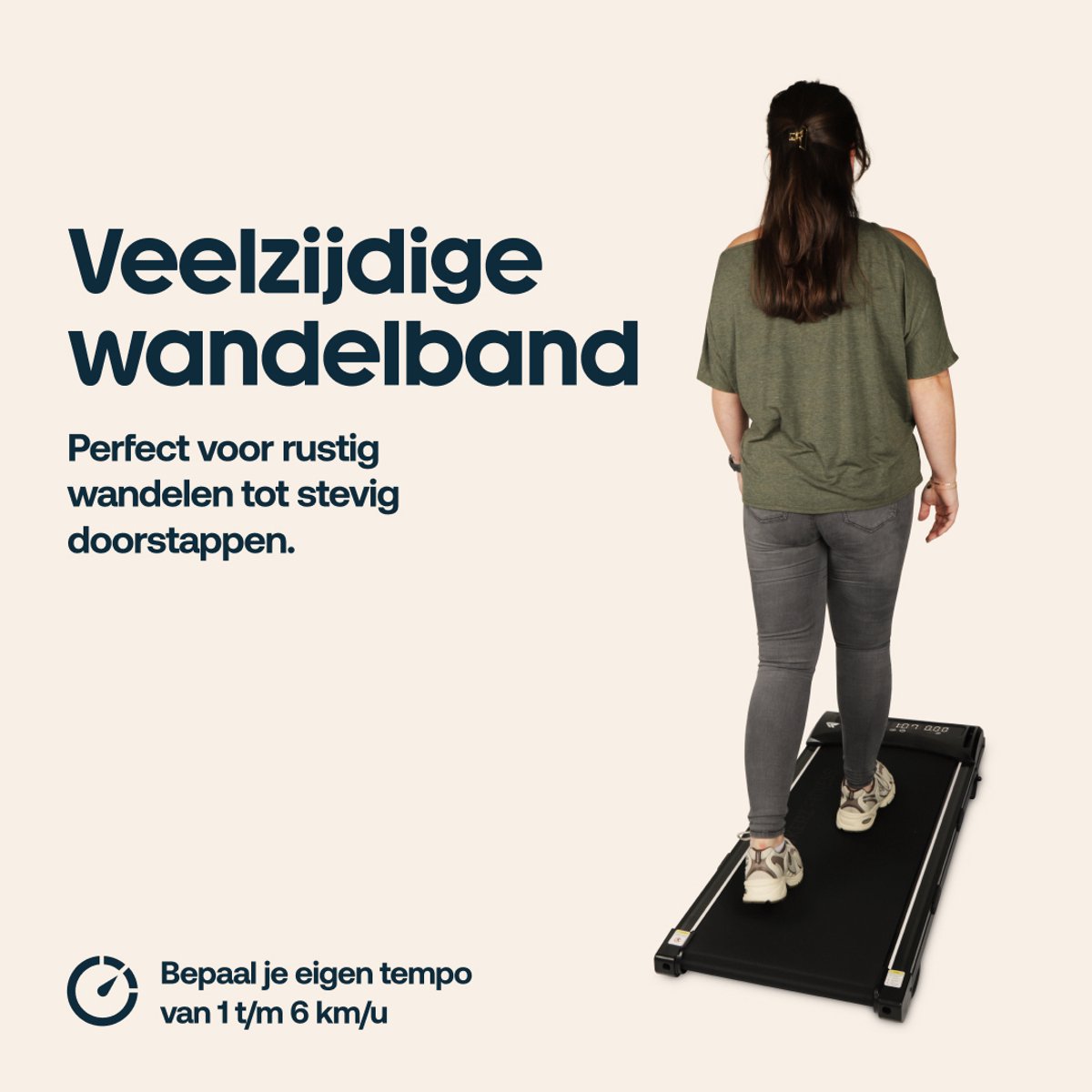 Rockerz Wandelband – 1-6 km/u – Walking Pad voor Onder Bureau – Compact en Stil – Voor